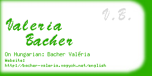 valeria bacher business card